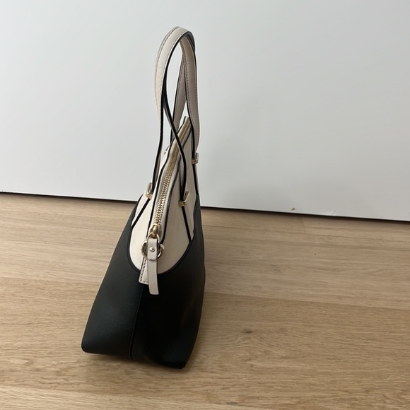 Kate Spade Sadie Dome Satchel in black and cream - Picture 3 of 4